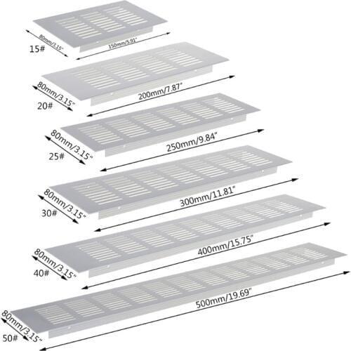 Multi size Aluminum Alloy Air Vent Perforated Sheet Web Plate Ventilation Grille