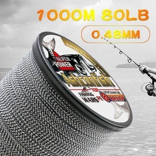 Fishing pe braided line 1000M 1096yd 8 Strands sea fish 6-300LBS test Saltwater double braided Black&white super mix color wire