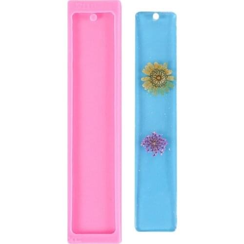DIY Bookmark Resin Mold Silicone Bookmarks Mold Making Epoxy Resin Jewelry DIY Craft Silicone Pink Mold for Epoxy Resin