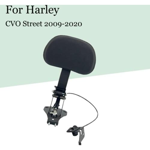 Motorcycle Driver Rider Backrest + Adjustable Mounting Kit For Harley Touring Road King Electra Glide CVO Street 2009-2020