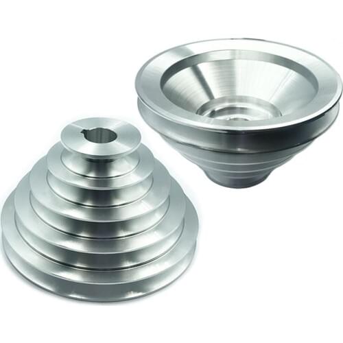 Bench Drill 54mm to 150mm Outer Dia 14 16 18 19 20 22 24 25 28mm Bore Aluminum A Type 5 Step Pagoda Pulley Wheel for V-Belt