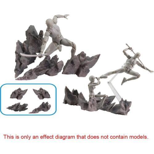 Tamashii Effect Impact Grey Stone Figuarts Fix Saint Seiya Dragonball Action Toy Figures Model Toys Accessories