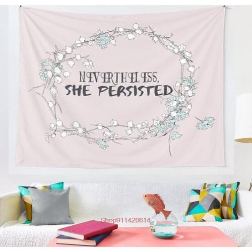 Nevertheless She Persisted tapestry Wall Hanging Astrology Divination Bedspread