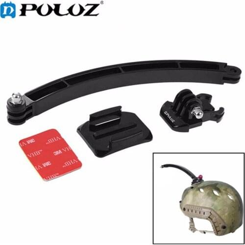 Helmet Extension Arm Self Photo + Curved Adhesive Mount High Quality For GoPro HERO 7 6 5 4 3 SJCAM Sports Camera Accessories