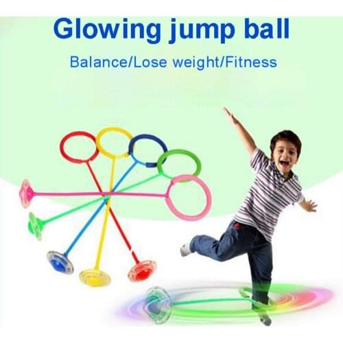 Fun Sports Swing Ball LED Flashing Jumping Ring Ankle Skip Ball Toy for Children Kids Adults Exercise Fitness Equipment