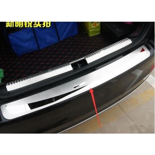 1 piece For Skoda Octavia 2014 -2018 A7 Stainless Steel Rear Trunk Bumper Protector Rear Scuff Plate Rear Door Sill