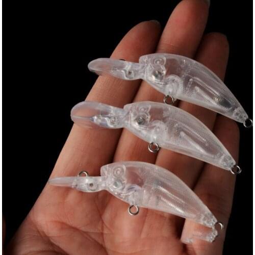 10pcs 5.9CM 3.40G Blank Nude Popper Baits Crank Pencil Minnow Bait Unpainted Lure Bodies Fishing Bait