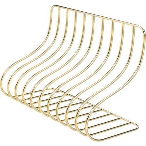 10 Grid File Storage Shelf Book Stand Bookend Wrought Iron Organizer Office Home XXUC