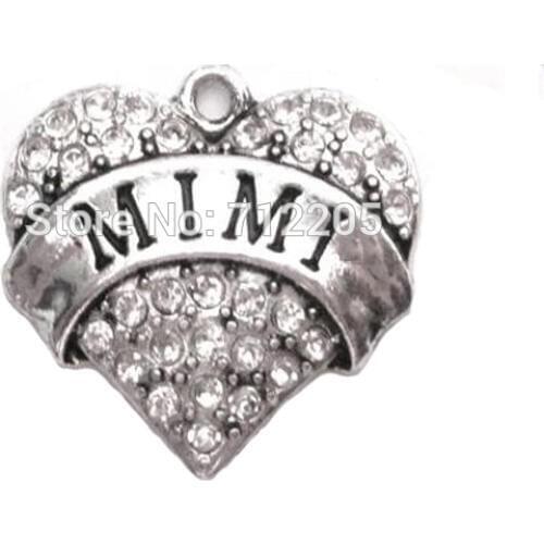 100pcs MIMI Crystal Heart Pendant(A100060)