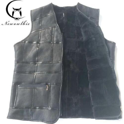 2021 New fashion,tank top men,real sheepskin vest,leather vest,mens suit,leather jacket,thickening,inch to be customized