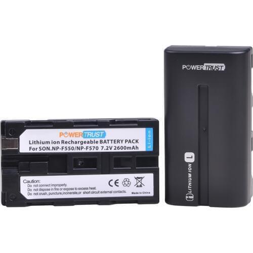 PowerTrust 2600mAh NP-F550 NP F550 NP-F330 NP-F530 NP-F570 Rechargeable Battery akku for Sony CCD-SC55 CCD-TRV81 MVC-FD81