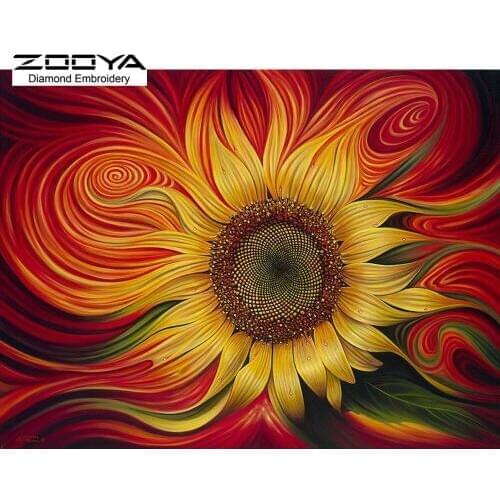 DIY 5D Diamond Mosaic Sunflowers Diamond Painting Cross Stitch Kit Diamonds Embroidery Shinny Square Drill Home Decoration BJ374