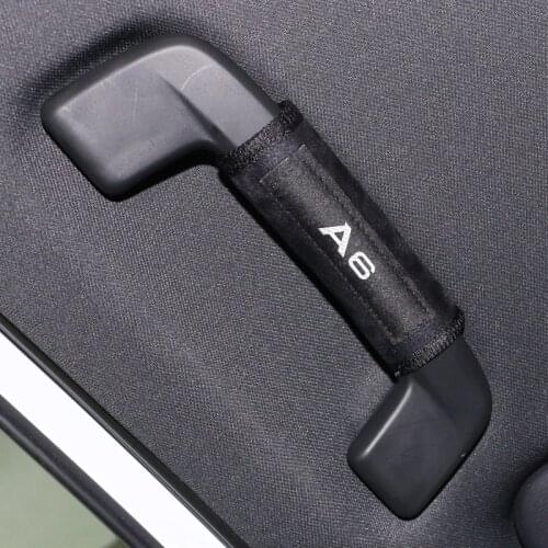 Car Interior Door Handle Cover Soft Plush Armrest Handle Protector cover Accessories for Audi A6 2014 2016-2020