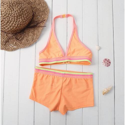 New 2019 Girls Bikini 5~12Y Girls swimsuit Biquini infantil Kids two pieces swimwear High Quality children Bathing suits-SW616