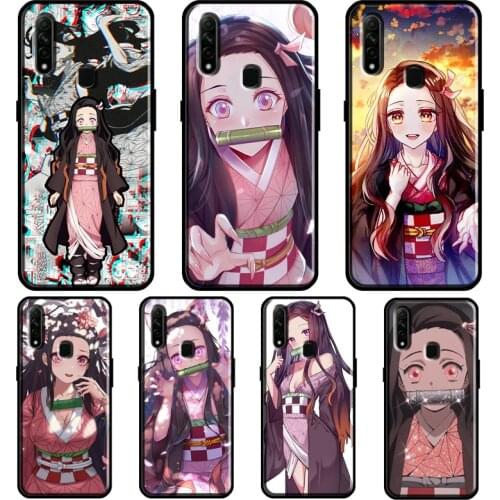 Demon Slayer Nezuko Anime Case For OPPO A53 A31 2020 A5 A9 A15 A52 A72 A92 A1K A83 A91 A5S Find X3 Pro Reno 2Z Cover