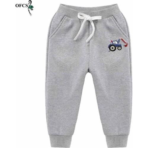 Children Casual Girl Boy Winter Pants Cotton Padded Thick Warm Trousers Outdoor Sports Pants Elastic Mid Waisted Baby Kid Pant
