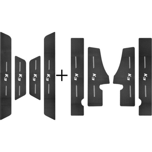 For Kia K3 2012 to 2018 High-quality leather Plate Door Sill Welcome Pedal Car Styling Accessories 8pcs/set