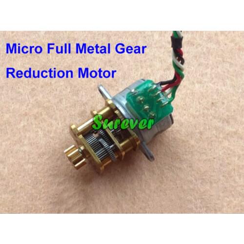 Micro 15BY Two-phase four-wire stepper Motor DC 5V-12V Full Metal Gear Reducer Gearbox Motor Large Torque DIY Robot