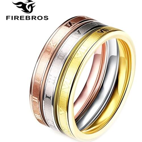 FIREBROS Women's Silver Rings