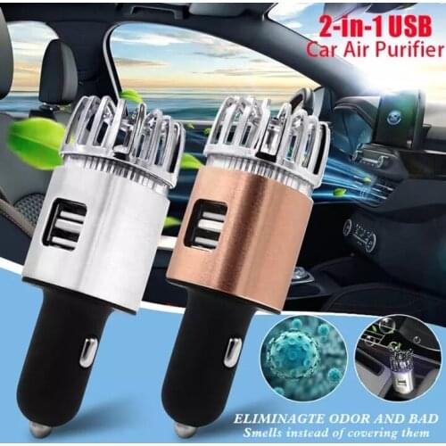 1Pc 12V 5W Auto Fresh Air Ionic Purifier Oxygen Bar Ozon Ionisator Cleaner mini Auto Luchtreiniger Car Accessoires