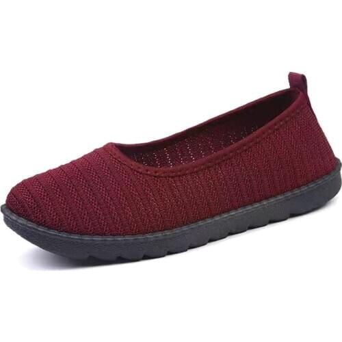 2020 Autumn women loafers breathable mesh flat shoes slip on lightweight mother shoes nursing shoes casual sneakers female