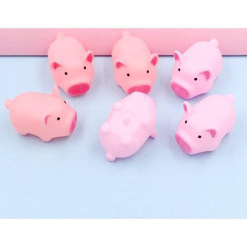 Cartoon Cute Pig Pinch Music Childrens Bath And Water Toys Small Animals Enamel Vent Decompression Toys Gifts Childrens Adult