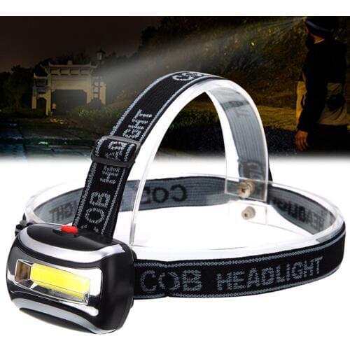 COB Headlight Outdoor Working Head Light 600 Lumens Lamp 3 Modes Headlamp for Camping Cycling Moutain Bicycle 3W