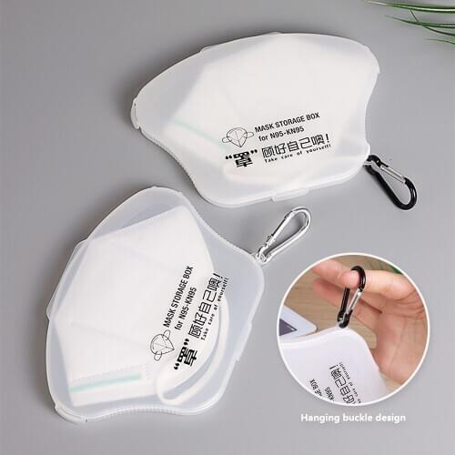 New Portable Mask Box Holders Cover Face Masks Storage Box Protective Case Clip Plastic Foldable Dustproof Masks Container