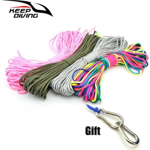 KEEP DIVING Scuba Diving Buoyant Lifeline With 2PCS 50MM Steel Spring Hooks Diving Rope Life Saving Equipment Swimming Training