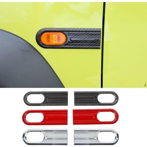 Fit for Suzuki Jimny 2019-2021 ABS Side Fender Leaf Turn Signal Light Lamp Cover Trim Exterior Car Accessories