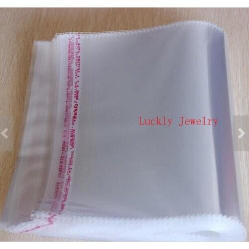 100pcs Lot big size Clear Transparent Self-adhesive OPP Seal Plastic Jewelry Bag Package