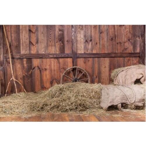Rural Farm Barn Haystacks Interior Scene Baby Photography Backgrounds Customized Photographic Backdrops For Photo Studio F-3006