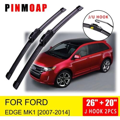 For Ford Edge MK1 2007 2008 2009 2010 2011 2012 2013 2014 Front Wiper Blades Brushes Cutter Accessories U J Hook
