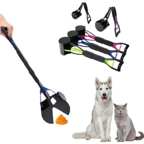 Large Dog Pooper Scooper Foldable Long Handle Toilet Picker Outdoor Pet Poop Clip Puppy Litter Pick Up Cleaning Shovels Supplies