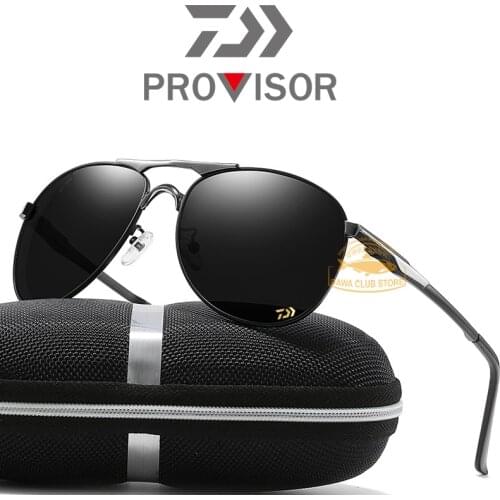 DAIWA New Metal Fishing UV Protection Sunglasses Mens Classic Retro Polarized Sunglasses Outdoor Driving Fishing Sunglasses