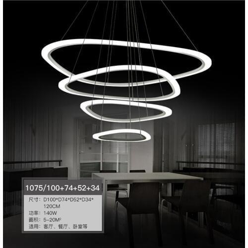 LED 110-220V acrylic Chandelier Modern round Chandelier Simple personality lamp free shipping