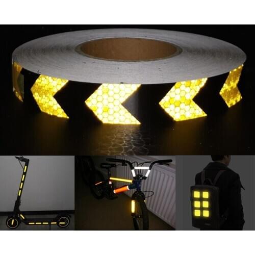 Width25mm Safety Mark Reflective Tape Stickers Car-styling Self Adhesive Warning Tape Automobiles Motorcycle