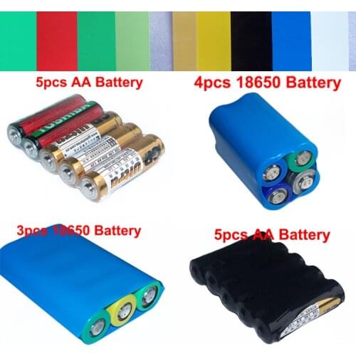 3M Clear Silver Blue DIY 66mm Width 42mm Dia AA 18650 Battry Pack Sleeve Wrap PVC Heat Shrinkable Tubing Shrink Tube