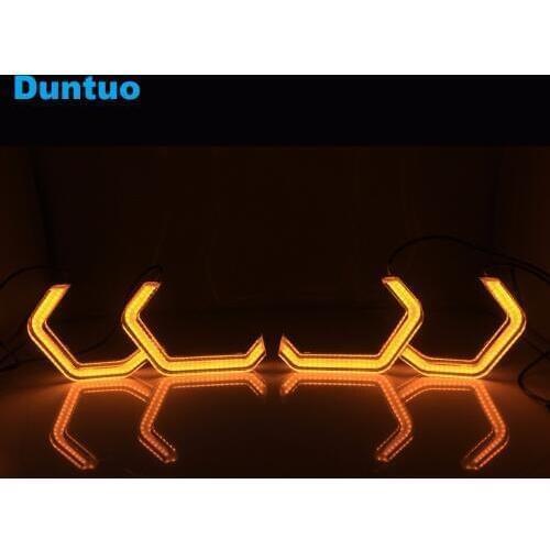 Angel Eyes Turn Signal Lamp Dual Color M4 Style For Bimmer 2 3 4 5 Series BMW F30 F32 (335i) F82 F80 (M3 M4 M5) E90