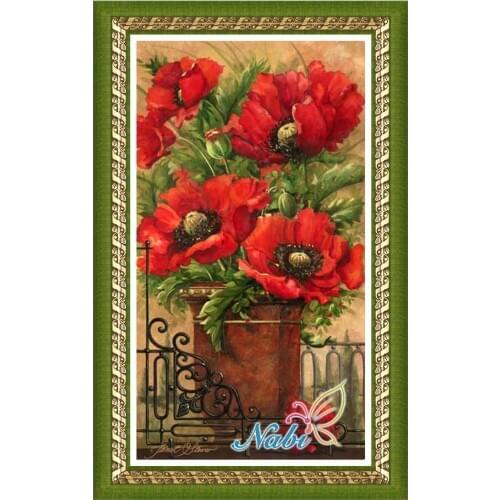 Vase flower palettes shadows 3d diy rhinestone 222HH - Square diamond mosaic painting Diamond embroidery cross stitch