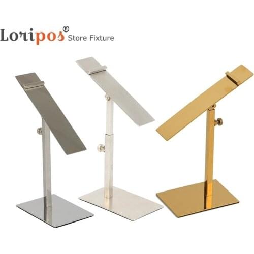 5PCS/PACK Gold color Stainless steel shoes display stand holder racks