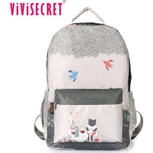 Women Waterproof 14 inch Laptop Teenager School Backpack bag For Girls Boys Cute Cartoon Cat Travel Bags Kawii Mochila Feminina