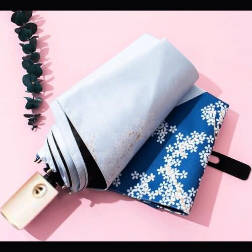 Automatic umbrella female Korean small fresh rain and rain dual-use forest retro goddess sunshade ins folding sun umbrella