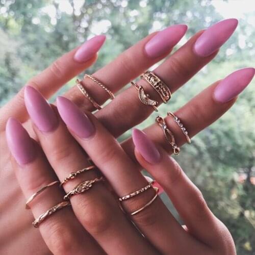 ZV New Set Ring For Women Personality Geometric Circle Round Rings Entwined Knotted Twist Jewelry Not Allergic Girlfriend Gift