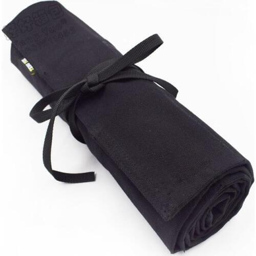 1PCS Wooden Carving Knife Tool Bag Canvas Drum Storage Bag 6/12/32 Grid Black