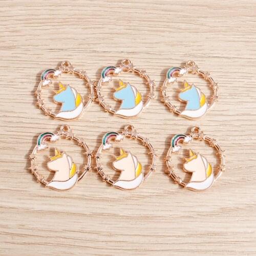 10pcs 23*25mm Enamel Star Rainbow Charms Pendants for Jewelry Making Gold Color Alloy Charms Fit Necklaces Earrings DIY Crafts