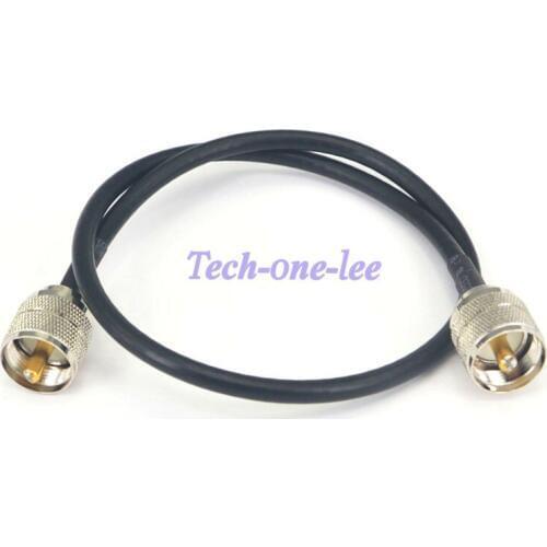 10 piece/lot RF Coaxial cable UHF male to male connector UHF PL259 male to UHF male PL259 RG58 Pigtail cable 50cm