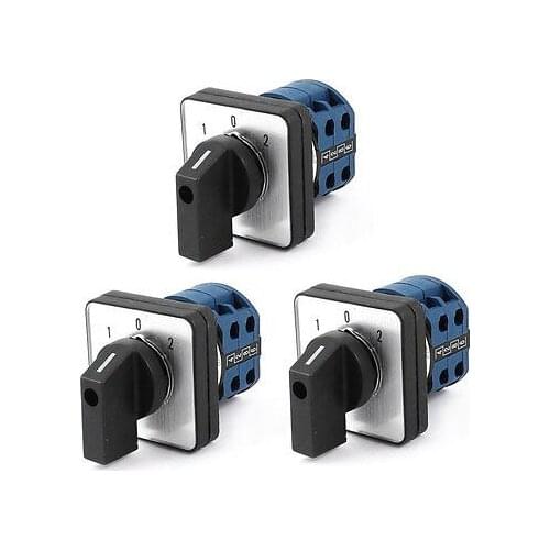 3pcs AC 660V 20A 8 Terminals 3 Positions Universal Changeover Switch CA10-20