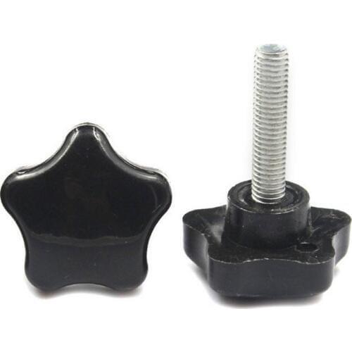 5PCS M6*10/15/20/25/30/35/40/45/50/60/70mm Thread Star Clamping Knob Head Diameter 25mm 5Stars Lathe Knobs Handle Screws