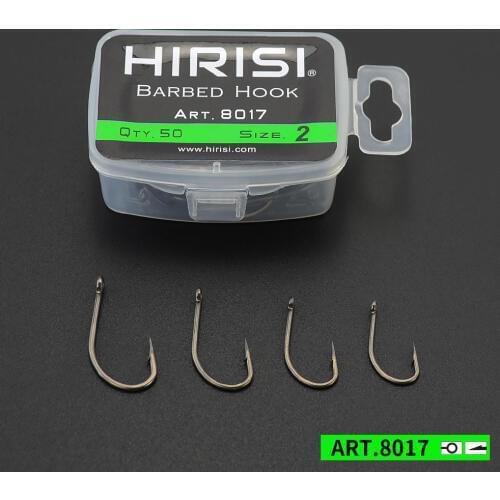 50pcs Carp Fishing Coating High Carbon Stainless Steel Barbed Hooks 8017 Fishing Accessories